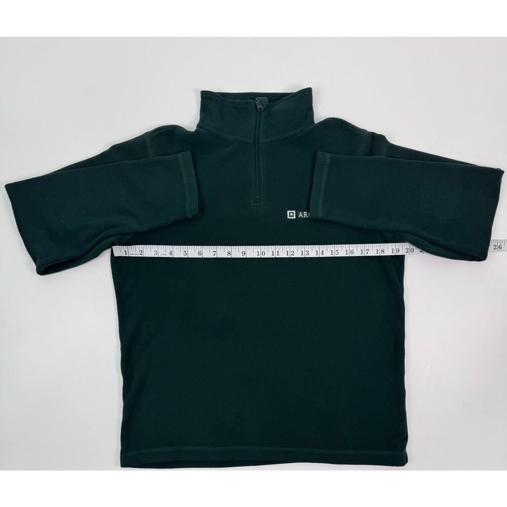 Lands’ End Unisex Youth Large Forest Green Fleece Quarter Zip Pullover 14–16 - Picture 8 of 10